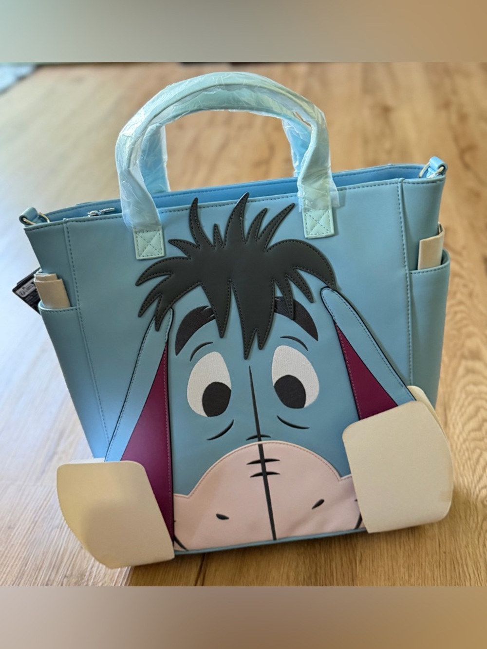 Loungefly Hard Tag Eeyore Blue Character Tote Bag